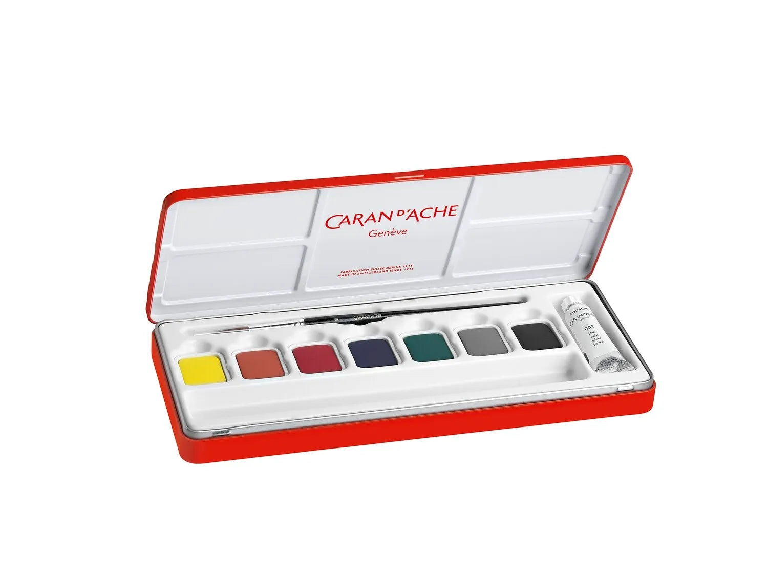 Caran D'Ache Studio Metal Box 8 Colour Tablets