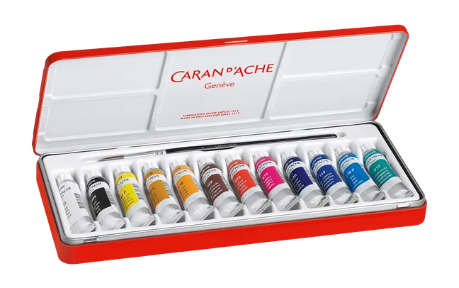 Caran D'Ache Studio Tube 10ml 12 Shades
