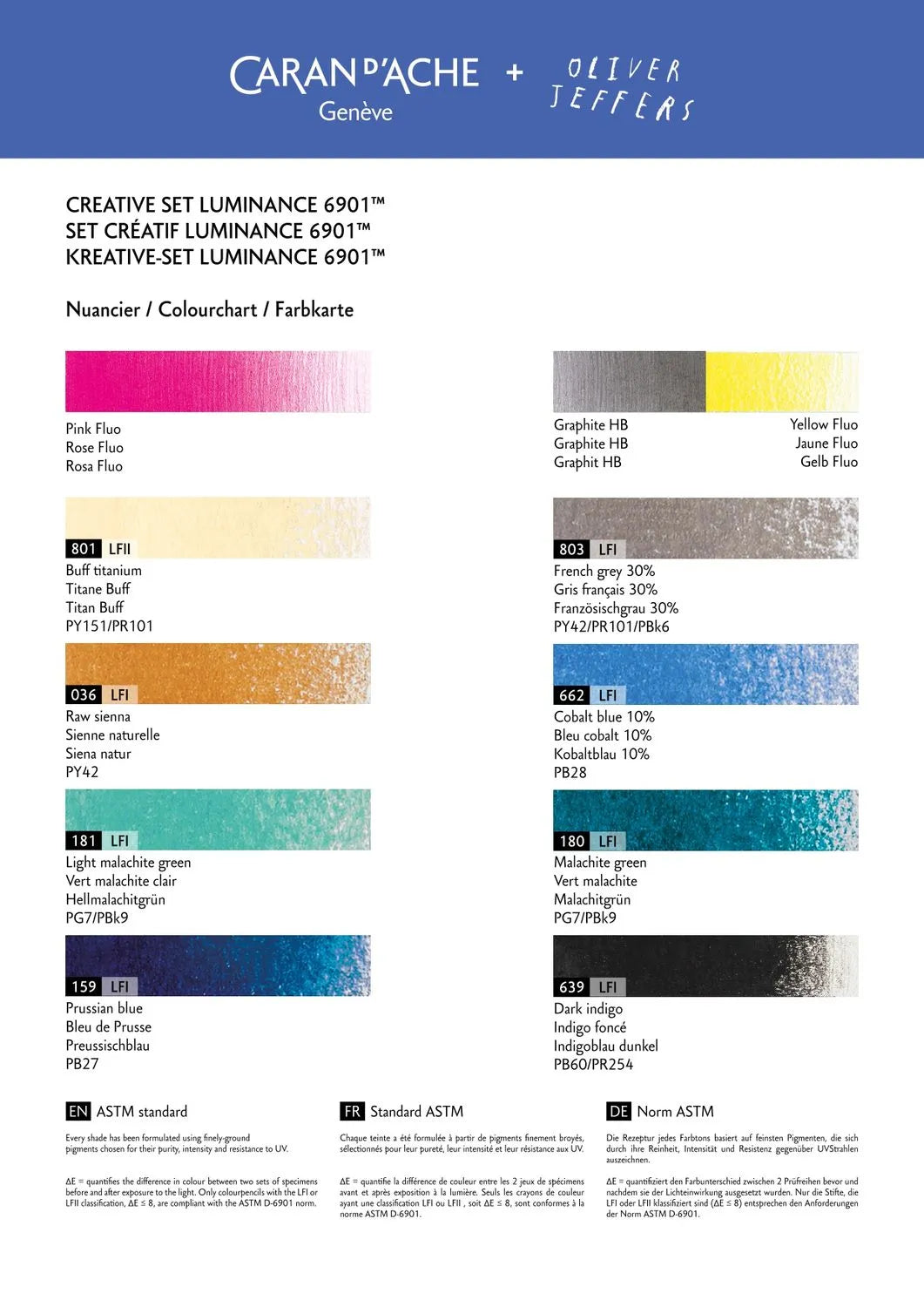 Caran D'Ache Luminance 6901™ Creative Set: Special Edition By Oliver Jeffers