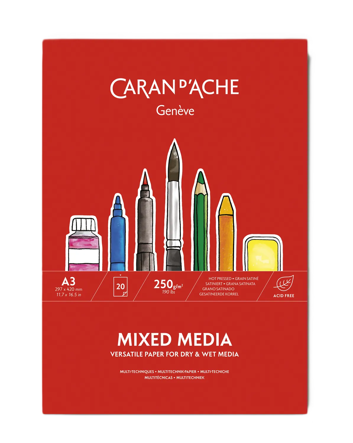 Caran D'Ache Mixed Media Postcards and Book