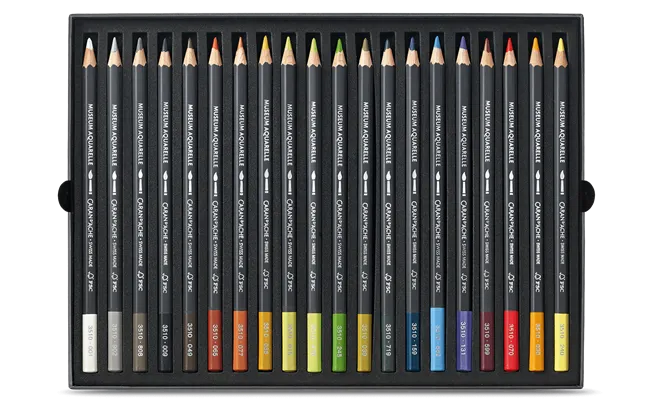 Caran D'Ache Museum Aquarelle 20 Color Pencil Landscape