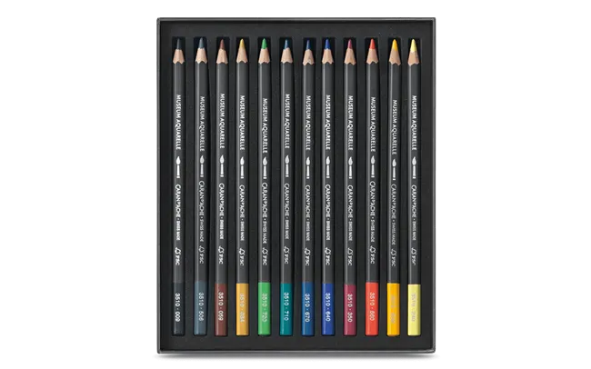 Caran D'Ache Museum Aquarelle Standard Pencil 12 Shades