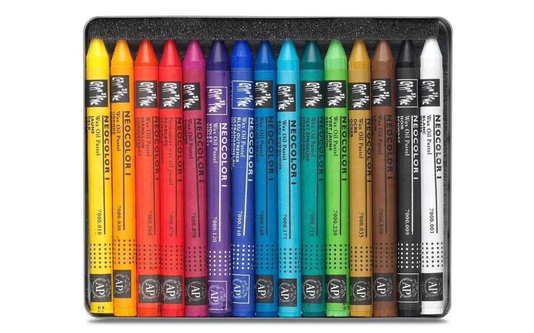 Caran D'Ache Neocolor I Metal Box 15 Colours Pastel Set