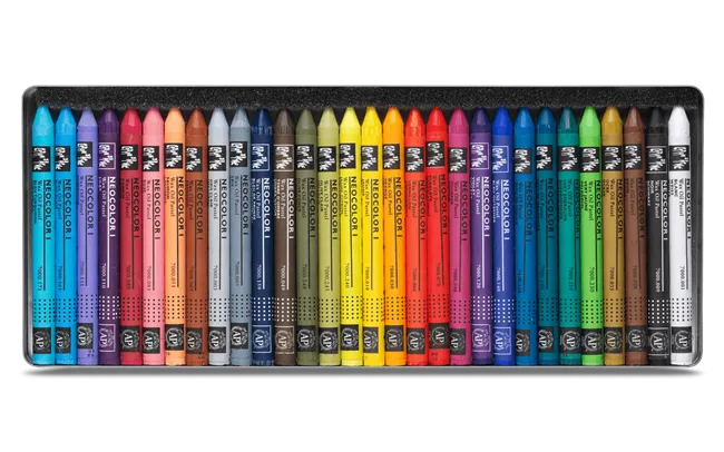 Caran D'Ache Neocolor I Metal Box 30 Colours Pastel Set