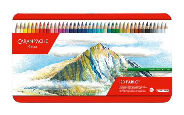 Caran D'Ache Pablo Color Pencils 120 Shades Metal Box