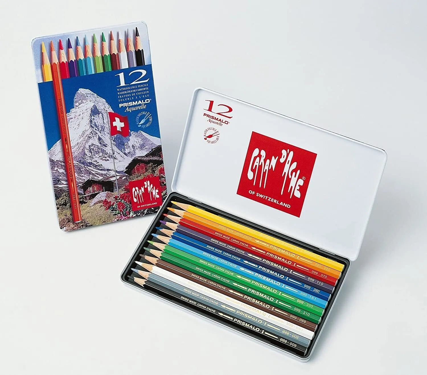 Caran D'Ache Prismalo Aquarelle Colour Pencil 12 Shades