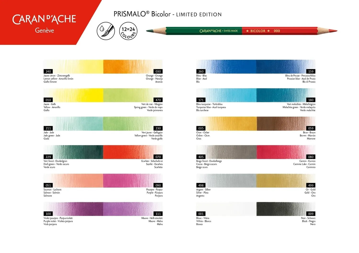 Caran D'Ache Prismalo® Bicolor Pencil Wonder Forest Set
