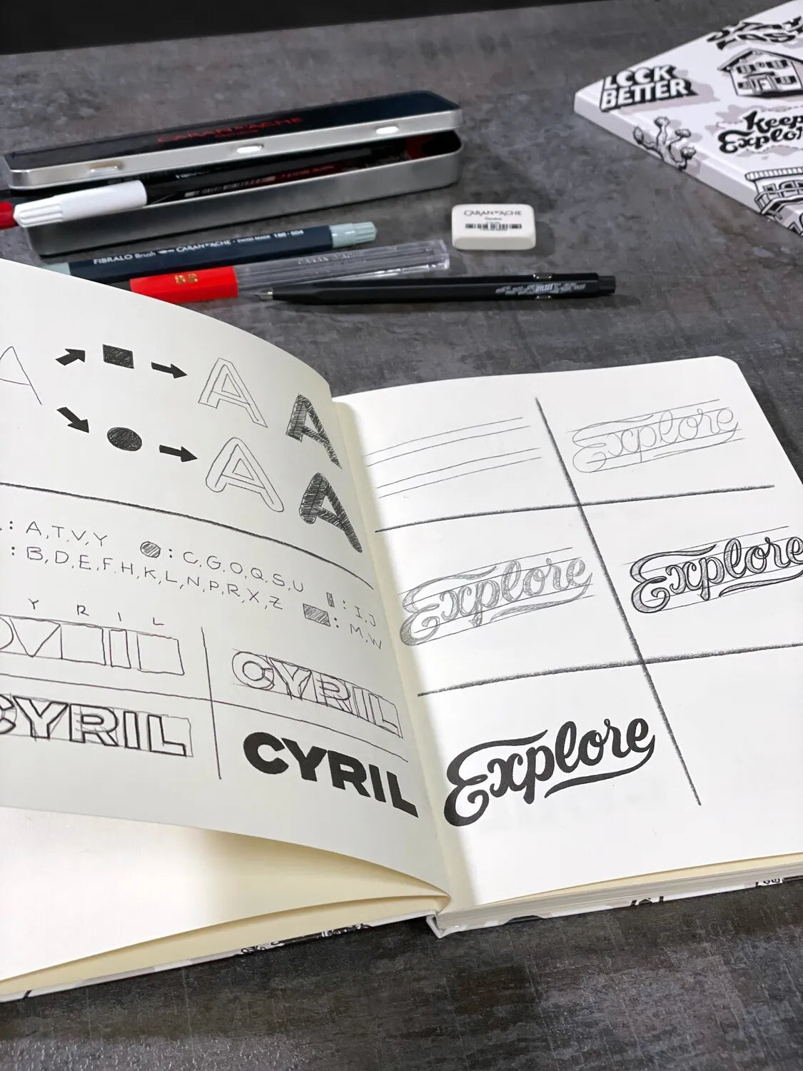 Caran D'Ache RYLSEE Lettering Set + 1 Online Creative Class