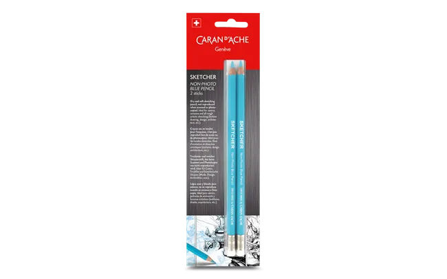 Caran D'Ache Sketcher Non Photo Blue Pencil 2 Pc