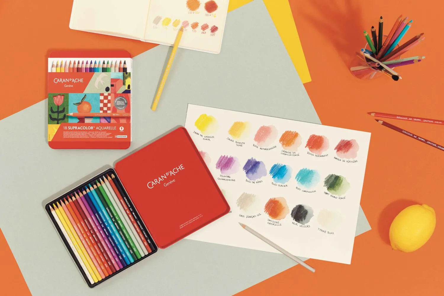 Caran D'Ache Special Edition Supracolor Pencils 18 Pcs Assortment-fsc