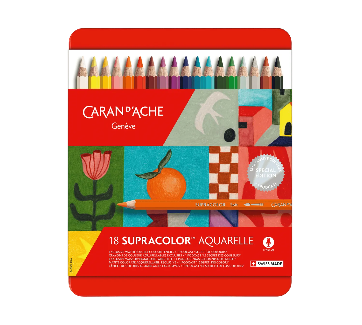 Caran D'Ache Special Edition Supracolor Pencils 18 Pcs Assortment-fsc