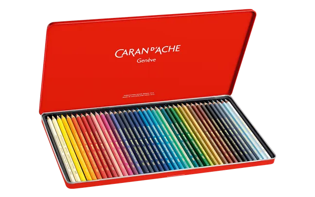 Caran D'Ache Supracolor Pencils Metal Box 40 Shades