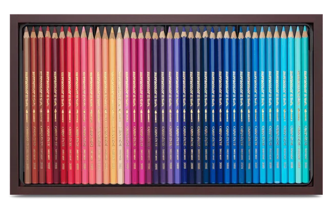 Caran D'Ache Supracolor Wooden Box 120 Pencils Shades