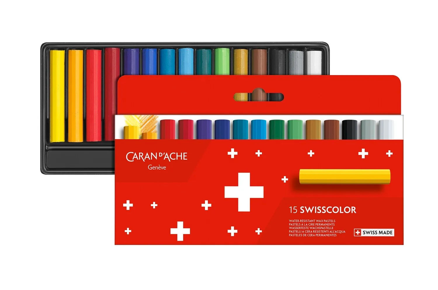 Caran D'Ache Swisscolor Waterproof Wax Pastel 15 Shades