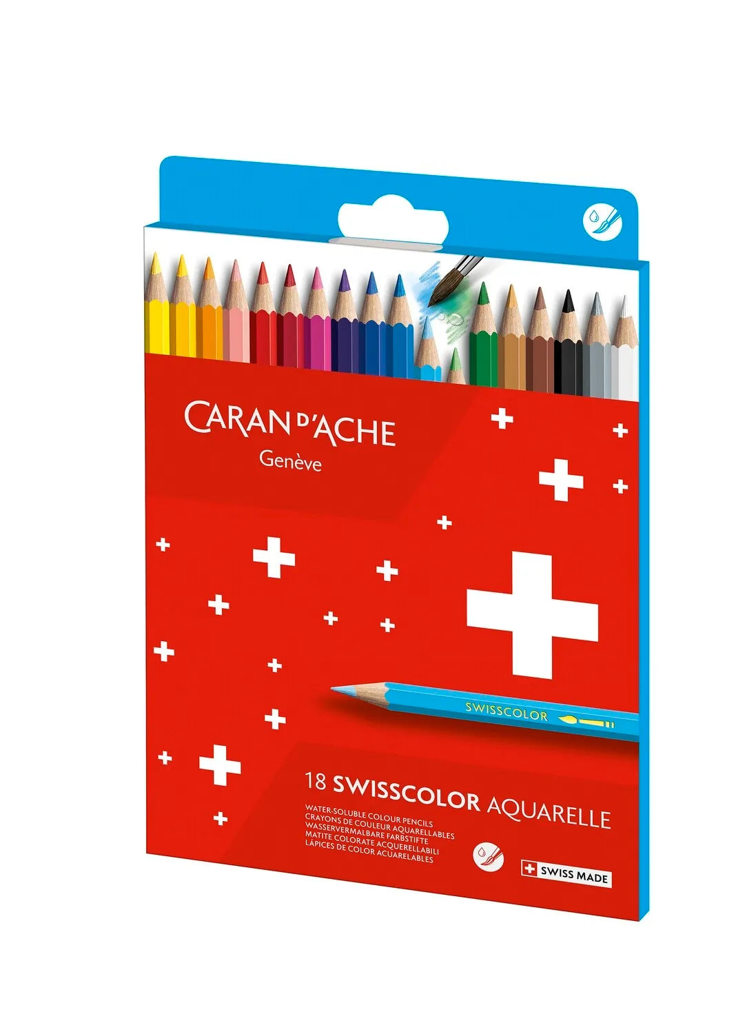 Caran D'Ache Swisscolor Water Soluble Pencils 18 Shades