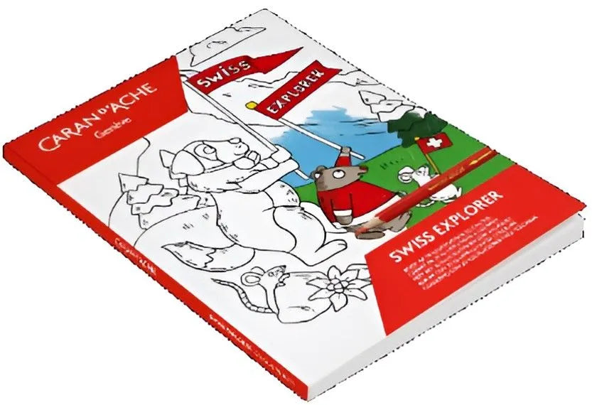 Caran D'Ache Swiss Explorer Colouring Book-fsc
