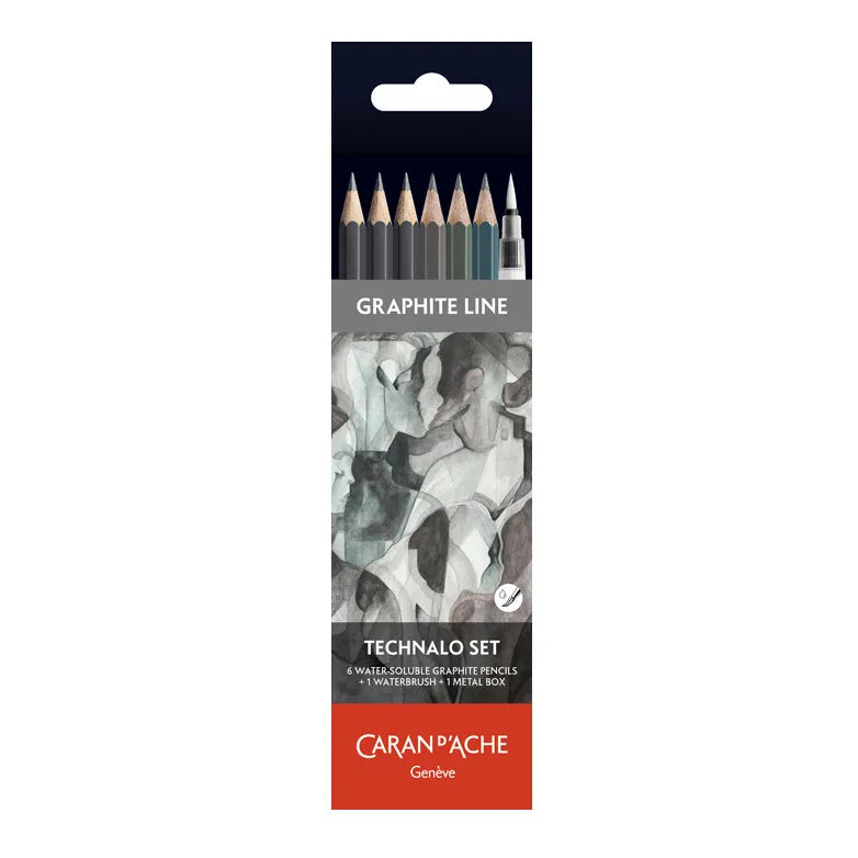 Caran D'Ache Water Soluble Technalo Graphite Pencil 7pc