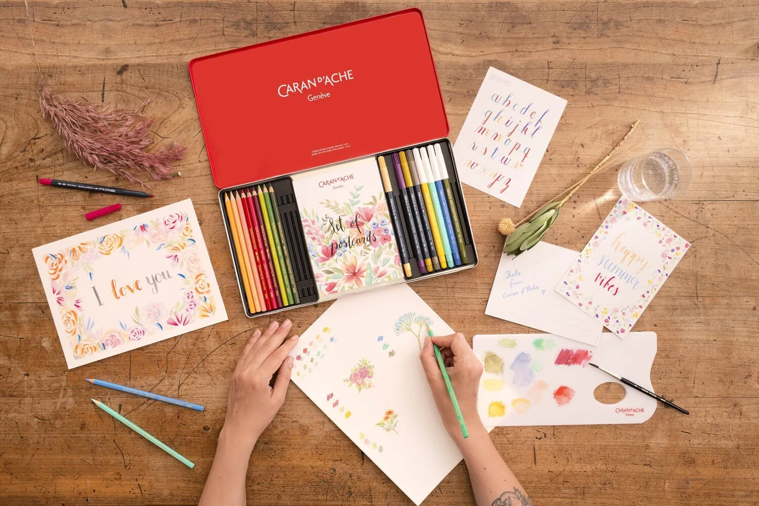 Caran D'Ache X Julie Thomas: Watercolour Set with Pencils, Pens & Online Class