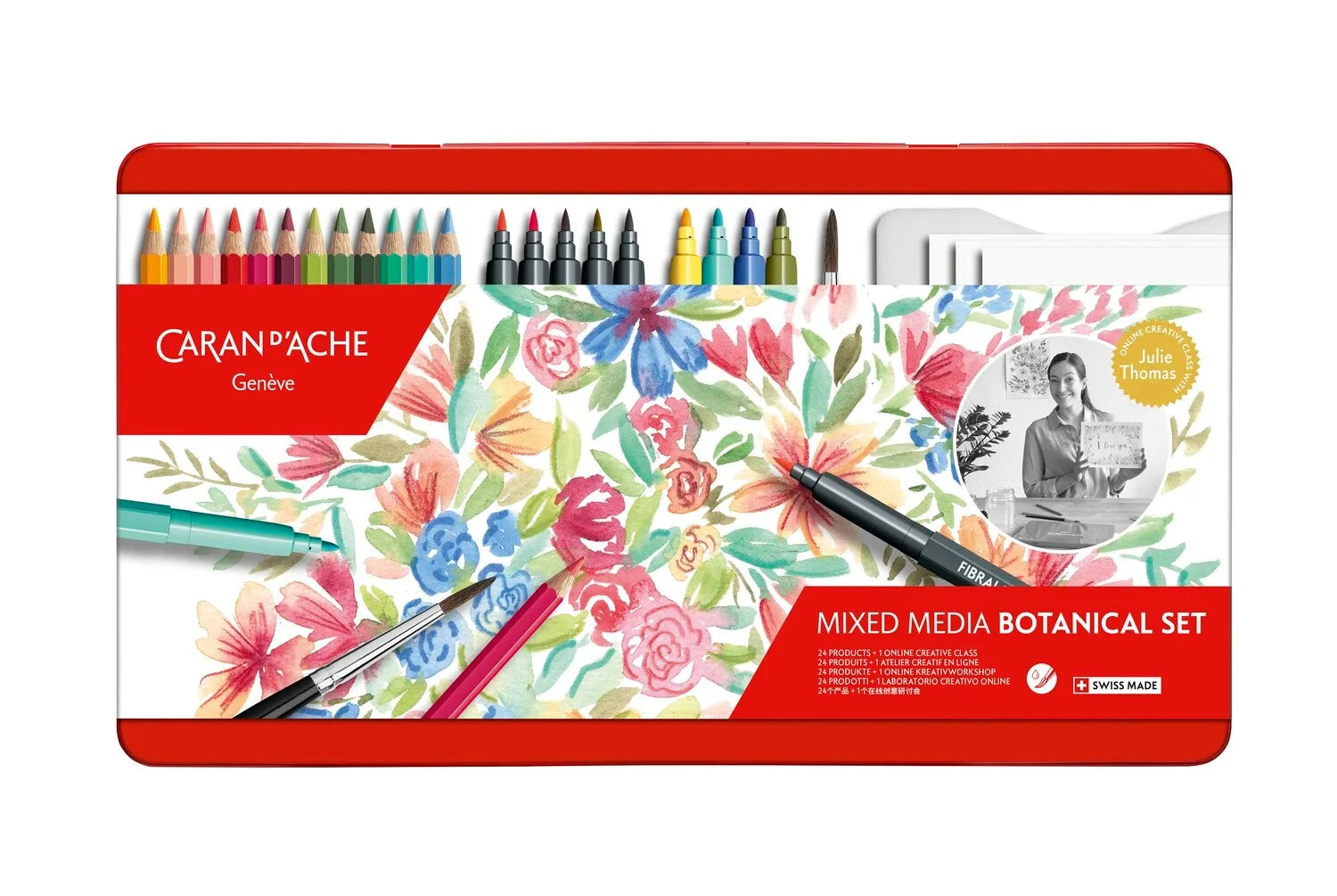Caran D'Ache X Julie Thomas: Watercolour Set with Pencils, Pens & Online Class