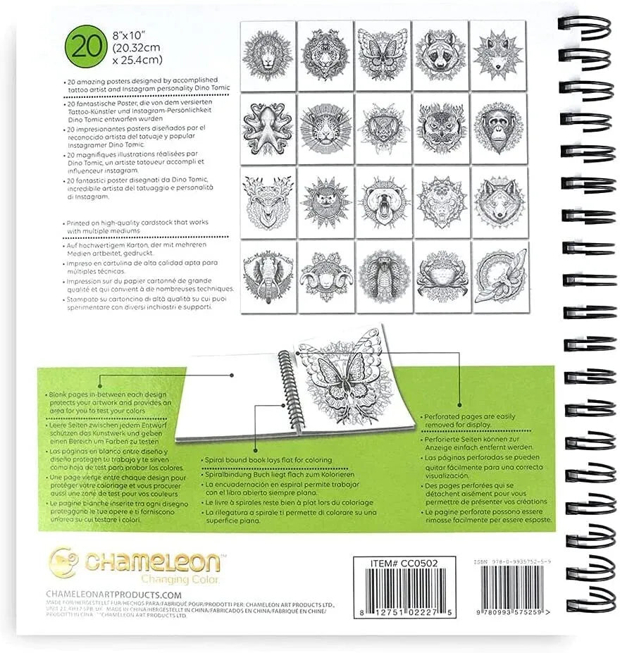 Chameleon Gone Wild Coloring Book for Artists