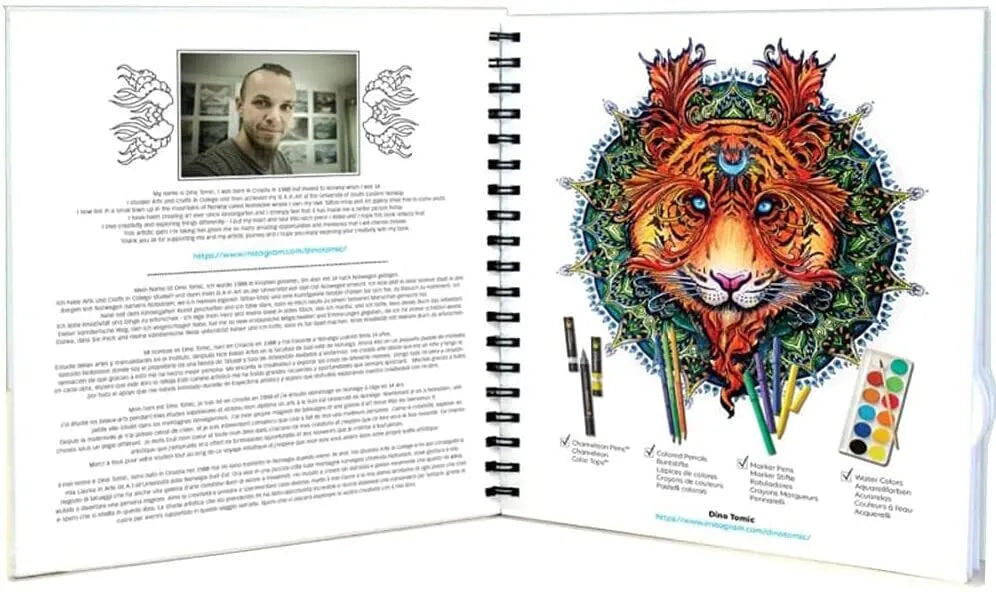 Chameleon Gone Wild Coloring Book for Artists