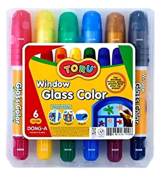 Dong-A Glass 6 Color Crayon Set