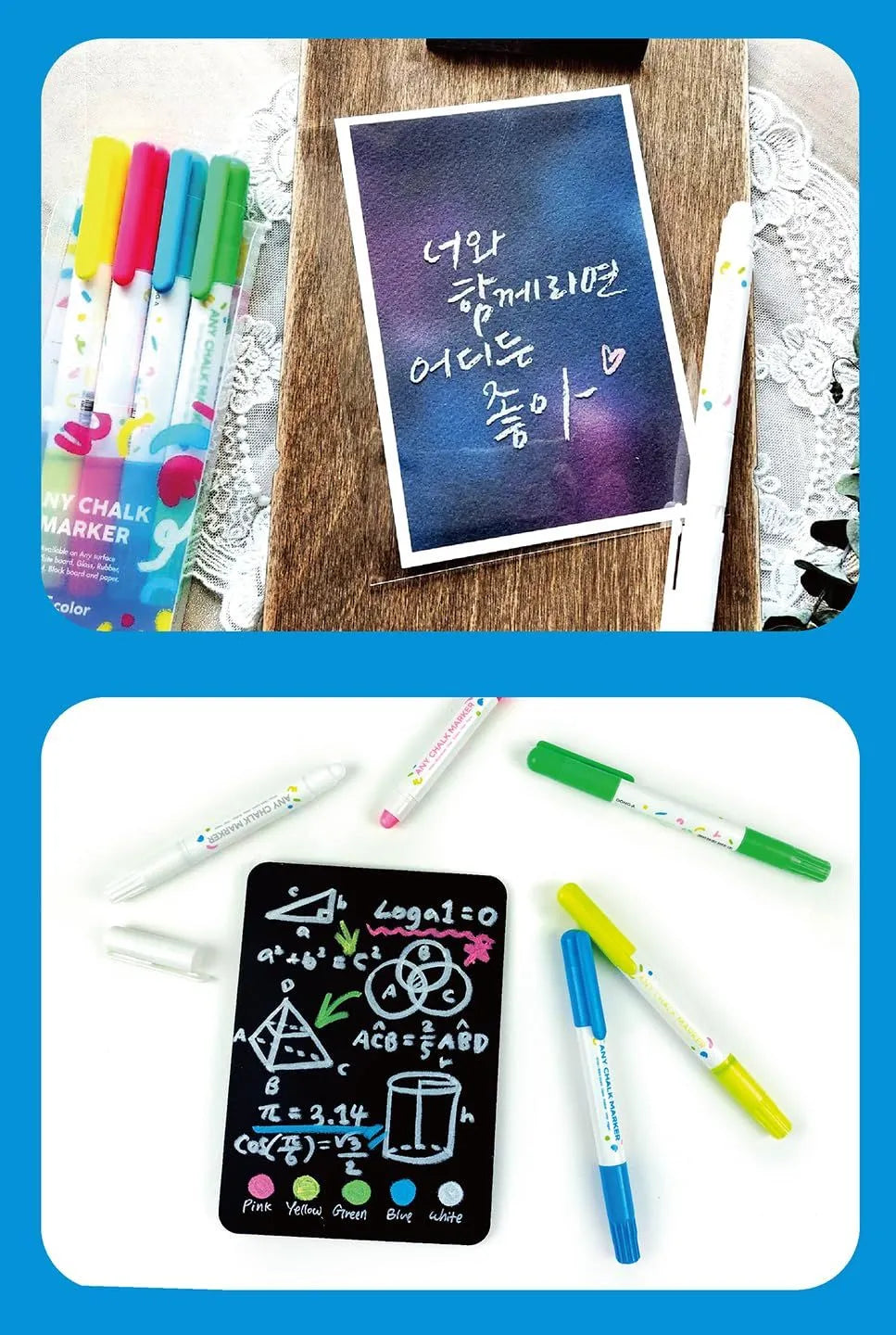 Dong-A Board & Glass Chalk Pen Marker – Smooth Writing on Multiple Surfaces