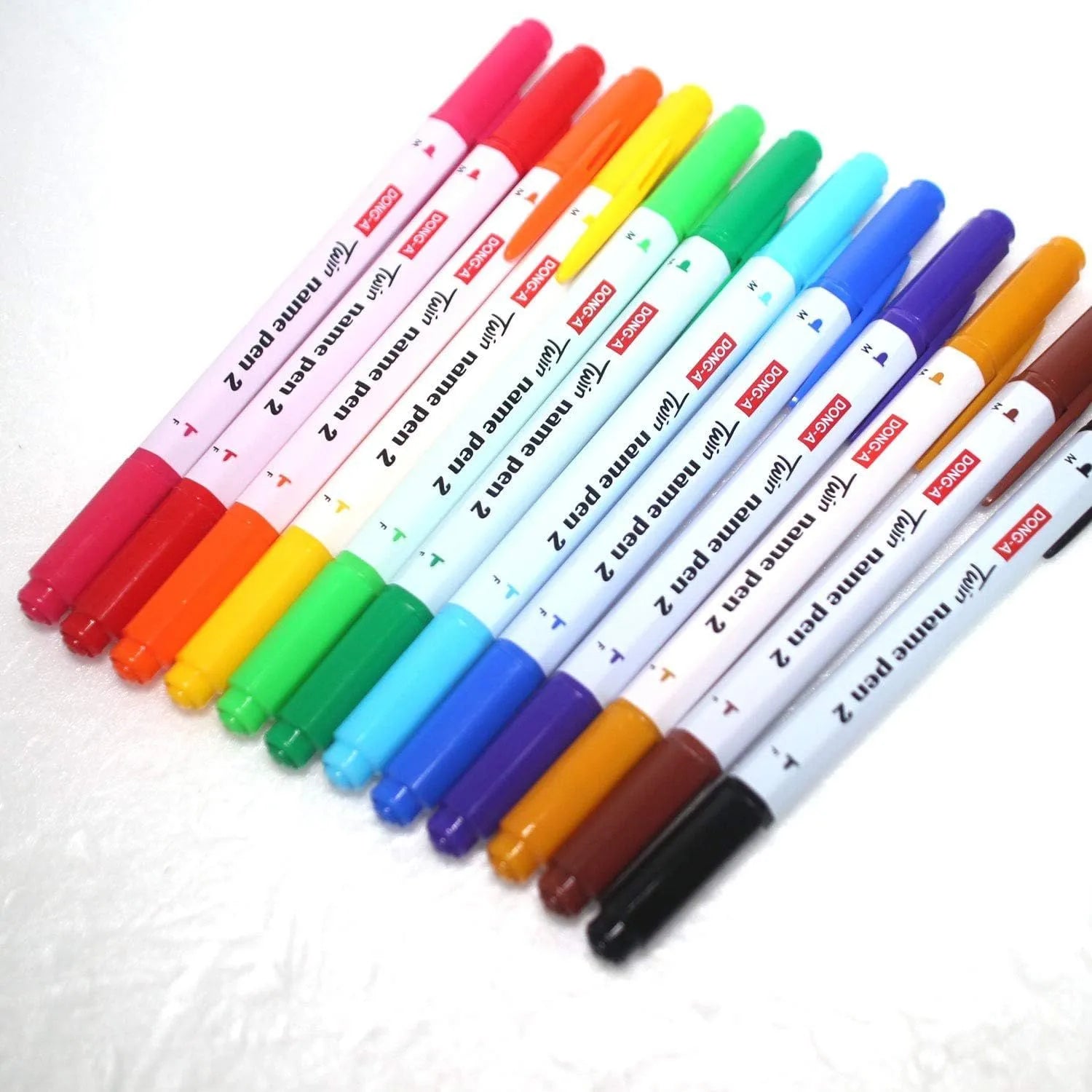 Dong-A Permanent Marker Dual Tip 1Mm & 0.4Mm 12 Marker Set.