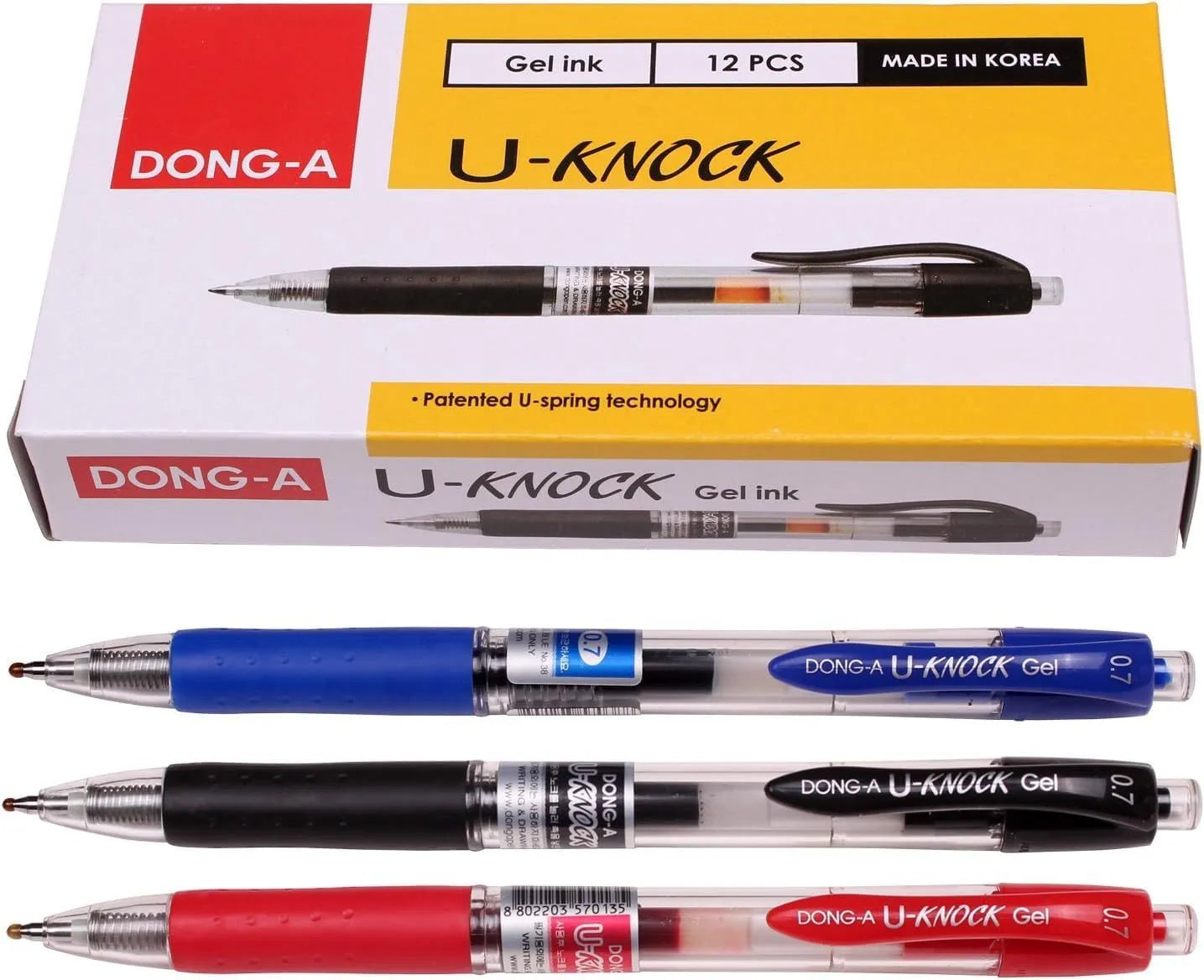 Dong-A U-Knock Retractable Gel 0.7mm for Smooth Writing