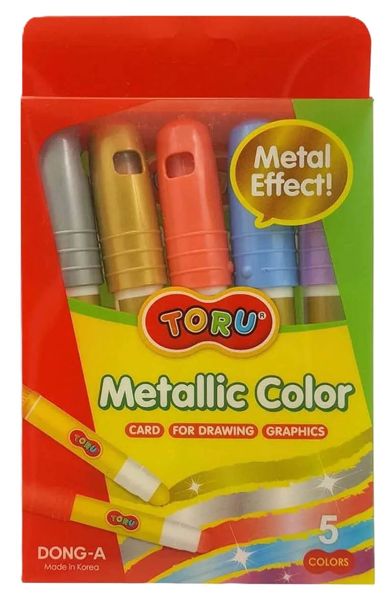 Dong-A Toru Metallic 5 Color Crayon Set