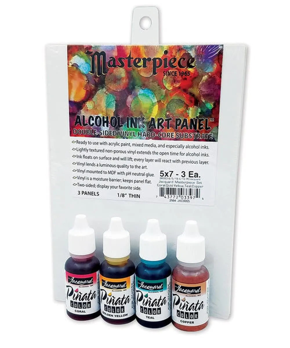 Jacquard Piñata Masterpiece® Set – Alcohol Ink & Art Panels Kit