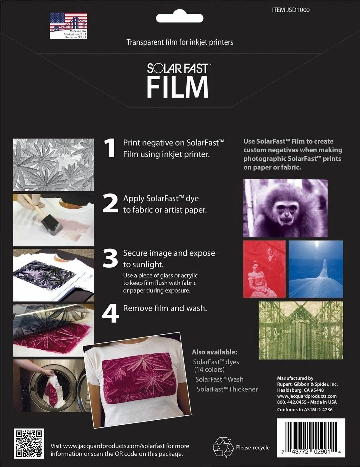 Jacquard SolarFast Film – 8 Sheet Pack (8.5" × 11")