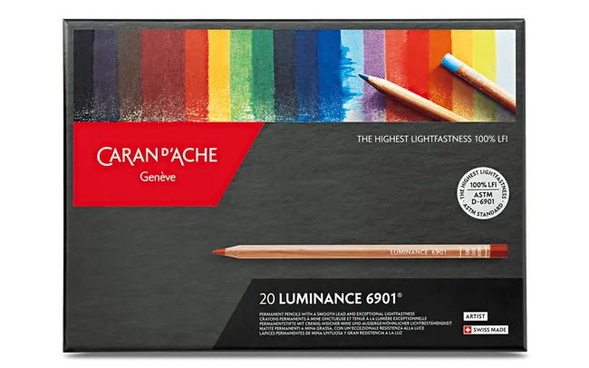 Caran d’Ache Luminance 6901 Set of 20 – Best Artist Colour Pencils