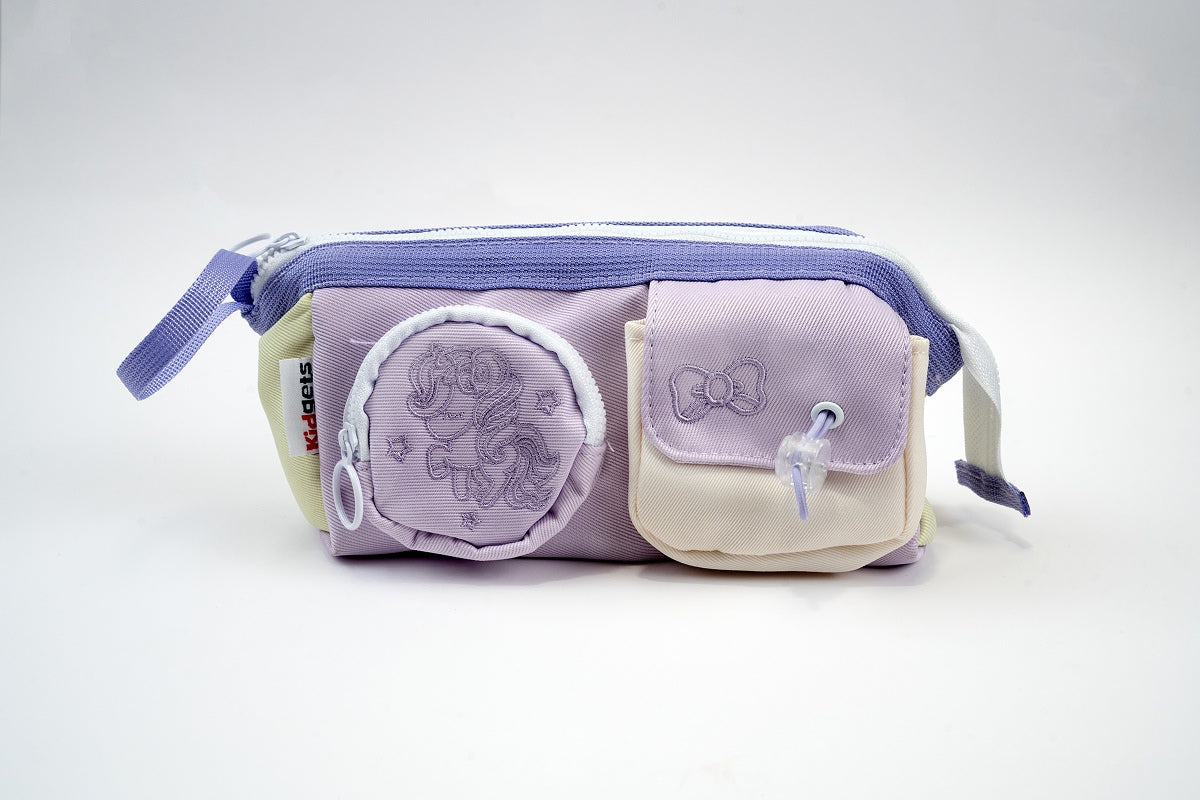 Unicorn Stationery  Pouch - Purple Kidgets