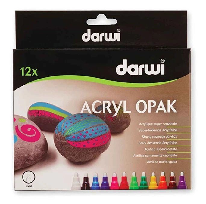 Darwi Acryl Opak Maker 3mm Set of 12-3ml