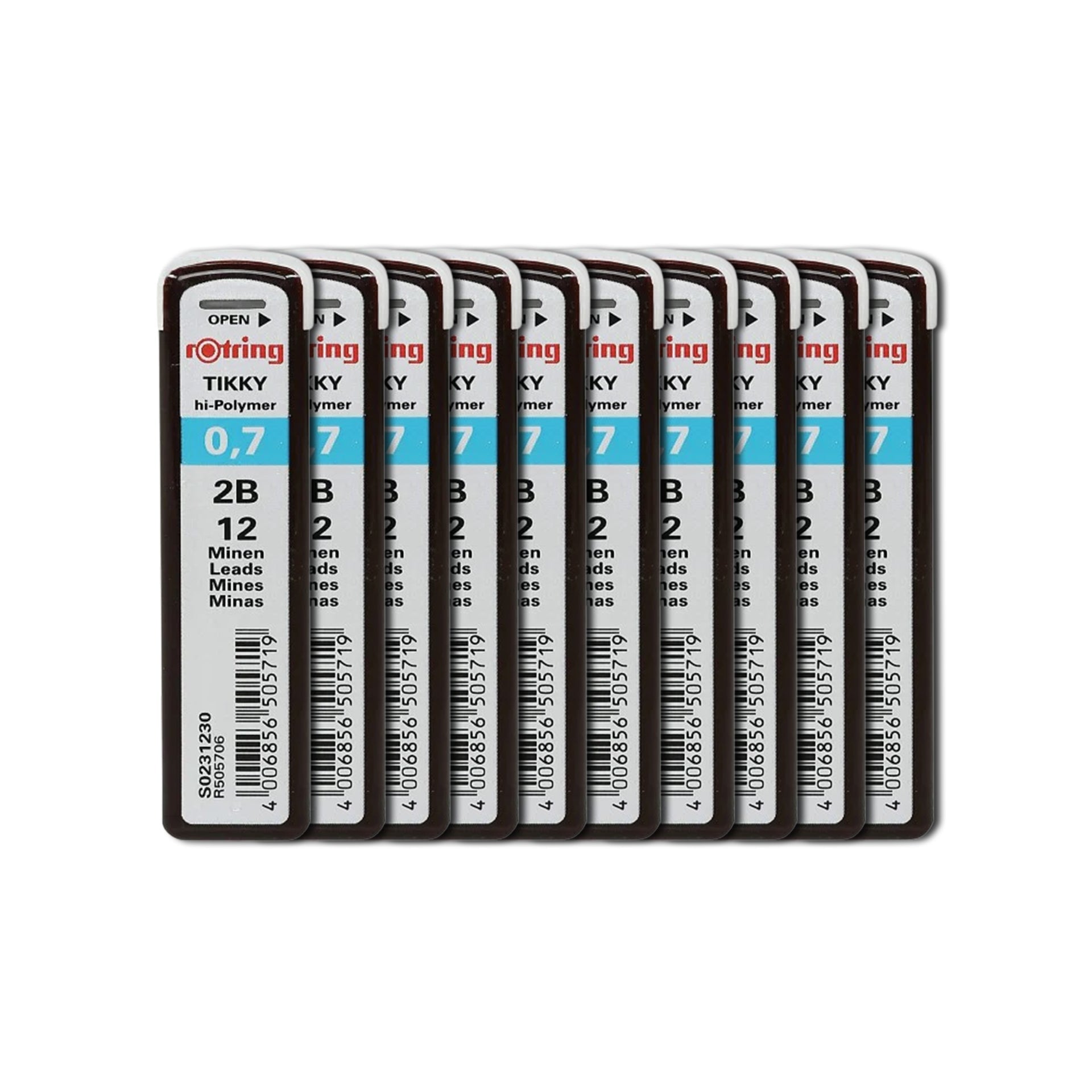 Rotring | Tikky | 0.7MM | 2B Replacement Leads | Pack of 10 Rotring