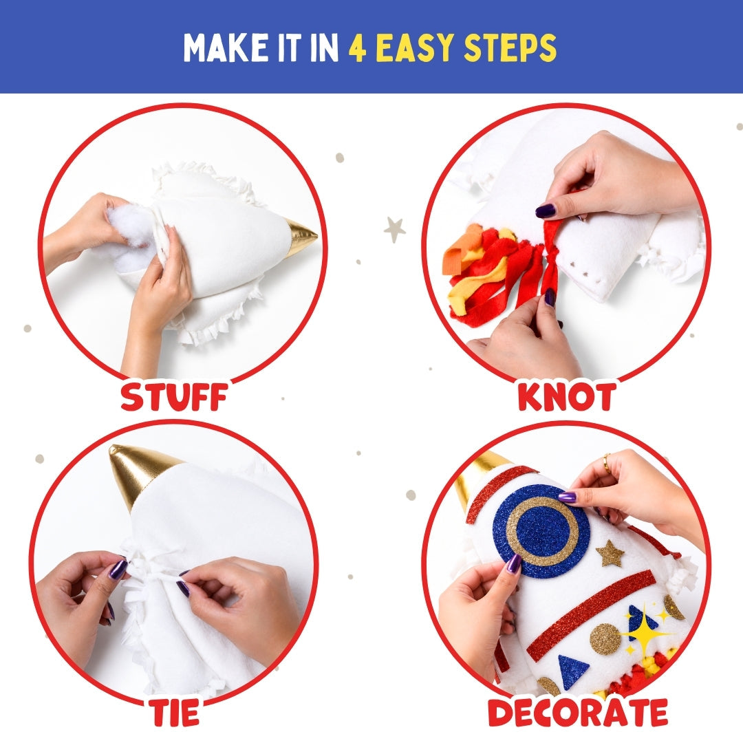 PepPlay Make Your Rocket Pillow | No-Sew DIY Craft Fun | 6+ Years