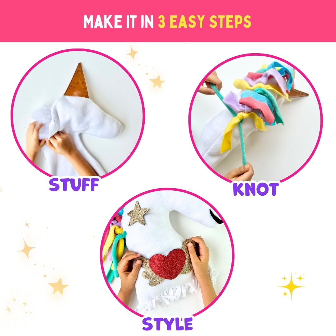 PepPlay Make Your Unicorn Pillow | No-Sew DIY Craft Fun | 6+ Years