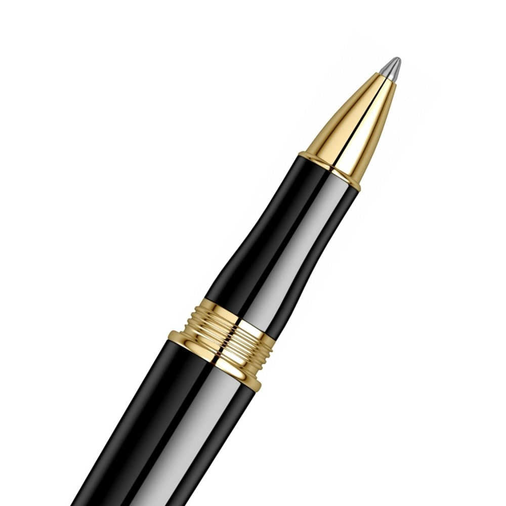 Scrikss | Heritage | Glossy Black | Roller Ball Pen | 23k Gold Plated | 1.0mm Point refill Scrikss