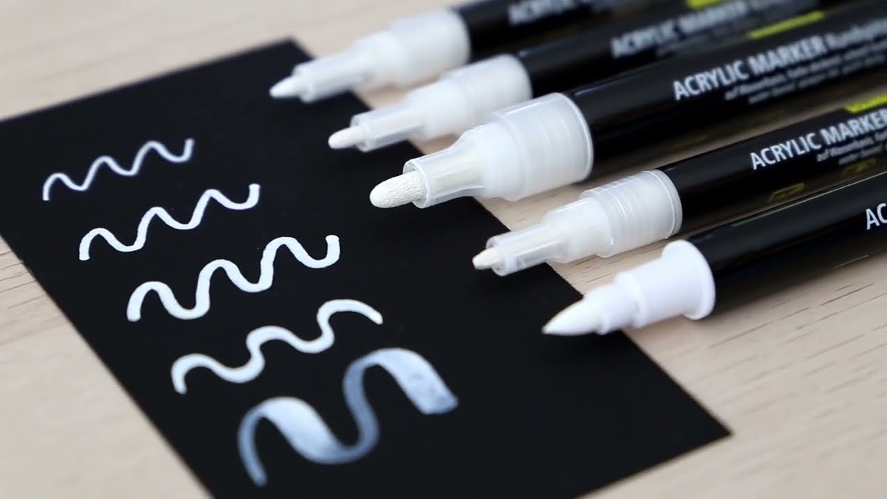 Online White Lettering Set – Opaque Markers for Calligraphy & Crafts