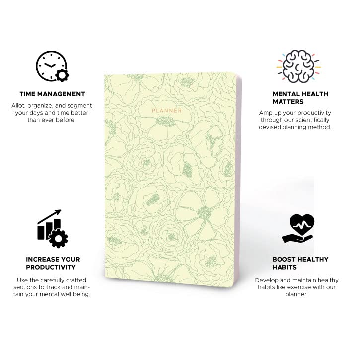 Factor Notes Undated Planner - 12 Months Organizer | Monthly & Weekly Layouts (Charming Lush) Factor Notes