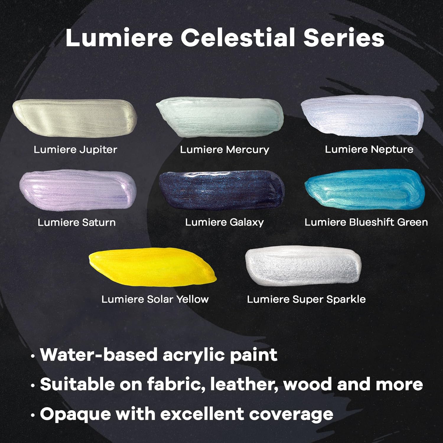 Jacquard Lumiere Celestial Set – 8× 66.54 Ml Metallic & Pearlescent Acrylics