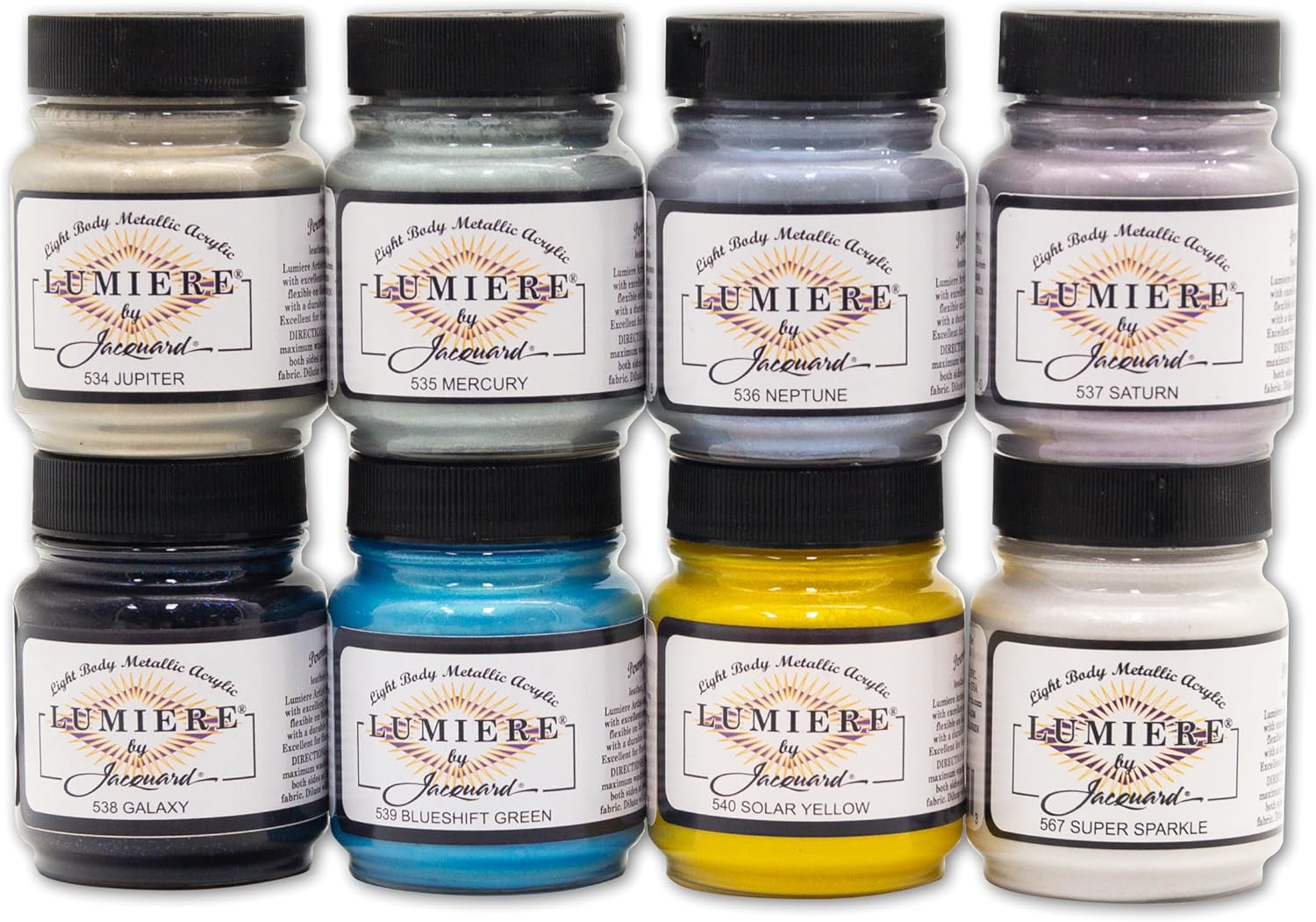 Jacquard Lumiere Celestial Set – 8× 66.54 Ml Metallic & Pearlescent Acrylics