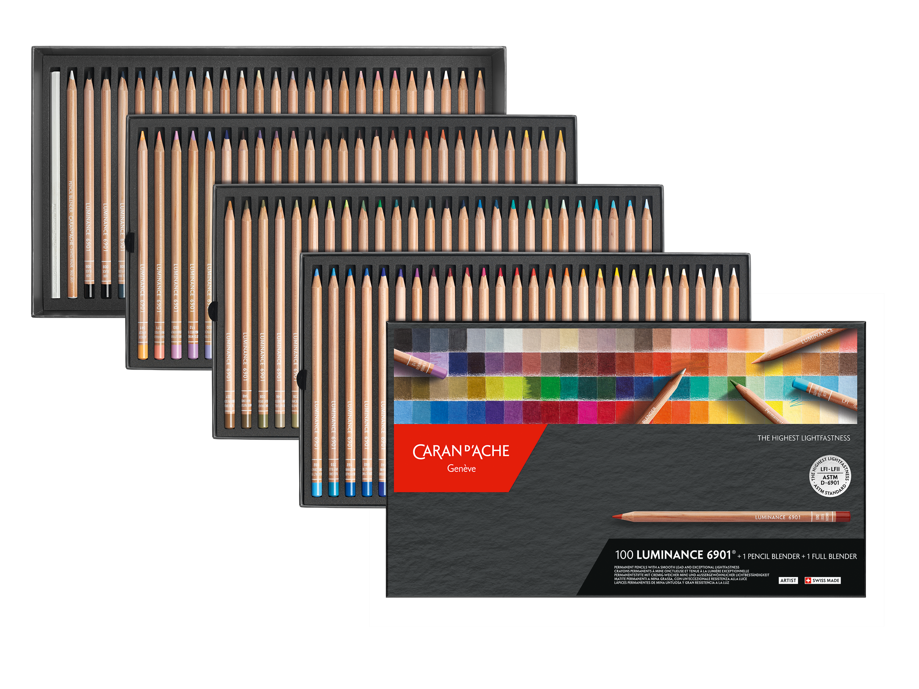 Caran D'Ache Luminance 6901™ – Complete Set of 100 Artist Colour Pencils