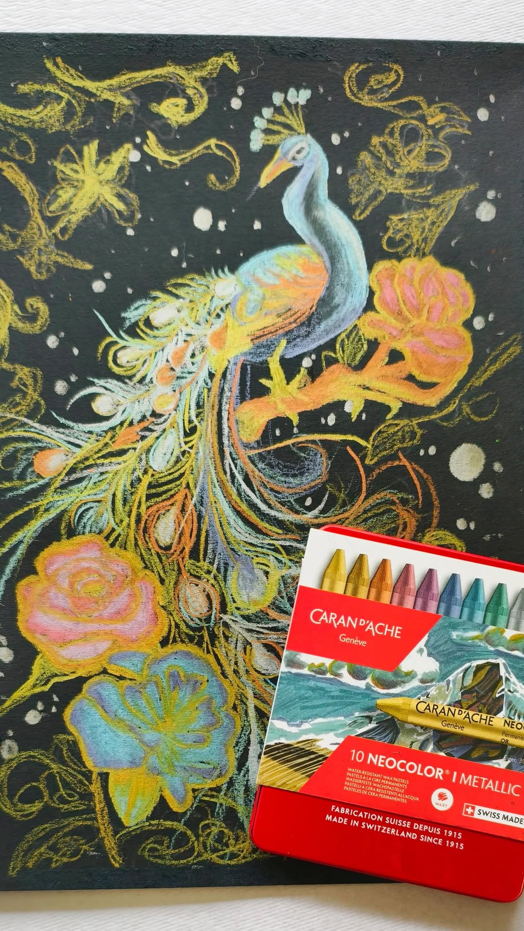 Caran D'Ache Artist Neocolor I Pastel 10 Metallic Shades