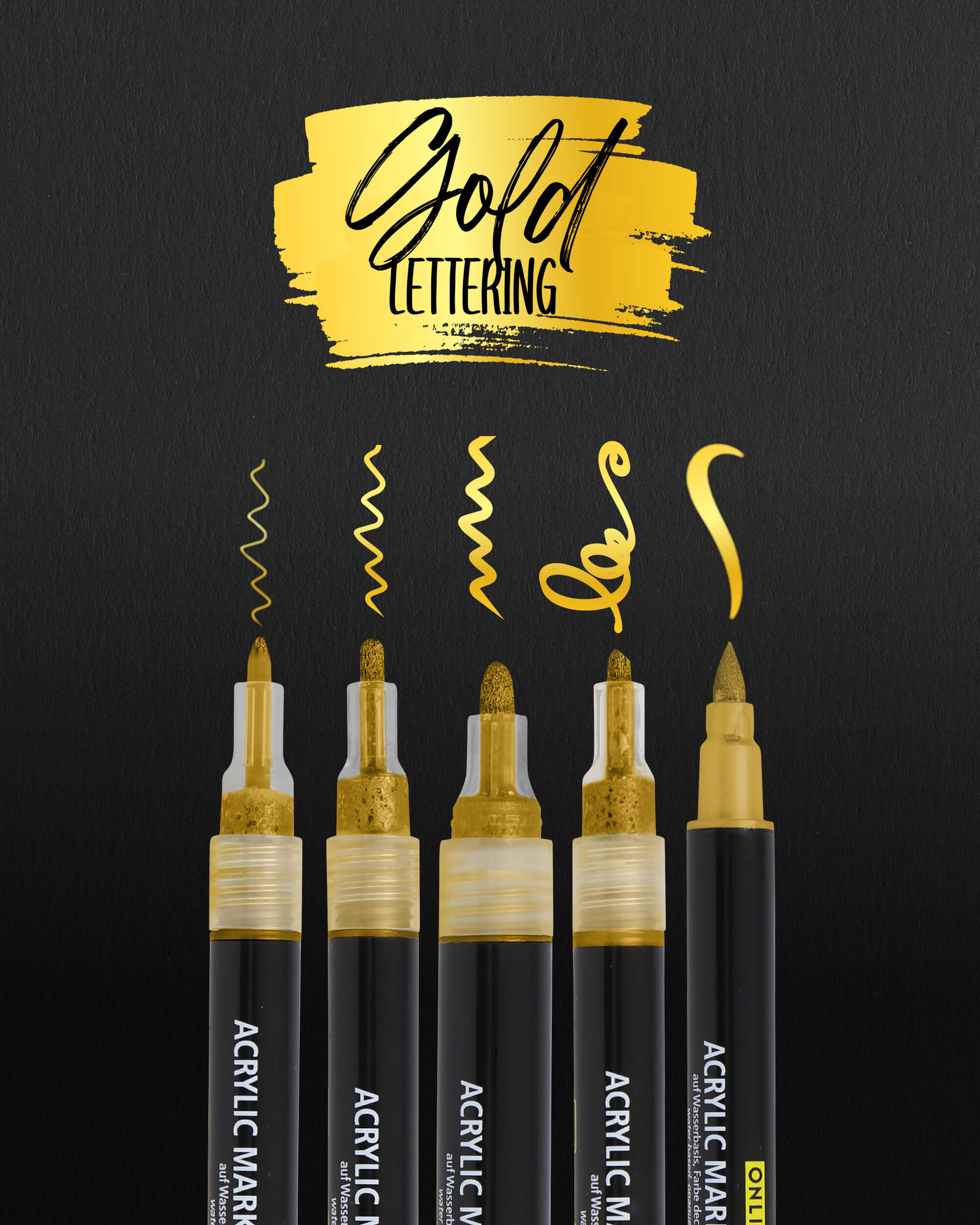 “Gold Marker Set for Journaling and DIY Crafts”