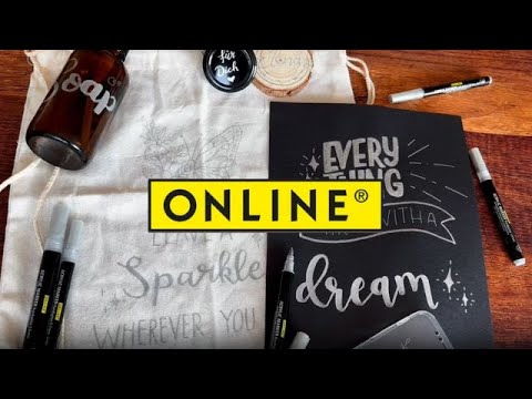 Online Silver Lettering Set – Brush Pen, Fineliner & Calligraphy Markers
