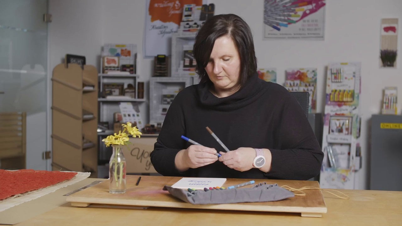 Online Calli.Brush Pens – Pastel Edition | Double Tip Calligraphy & Brush Pens 5 Colours Set