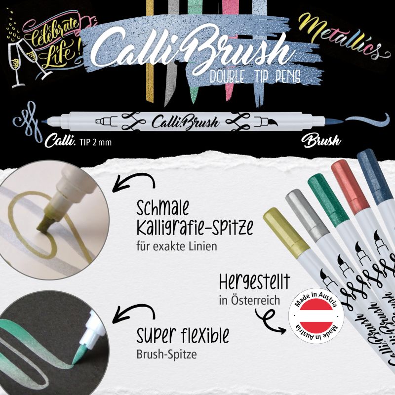 Online Calli.Brush Metallic Gold Double Tip Pen | Calligraphy & Brush Marker
