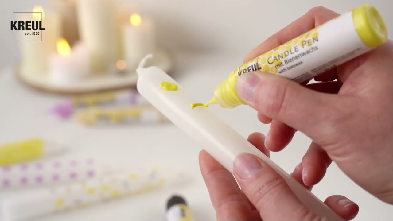 KREUL Candle Pen Pack of 6 Bee Happy